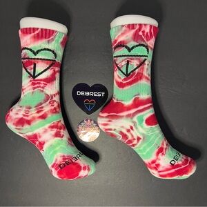 DEI3REST Christmas “4” 2025 Custom Handmade “Tie-Dye Crew Socks”